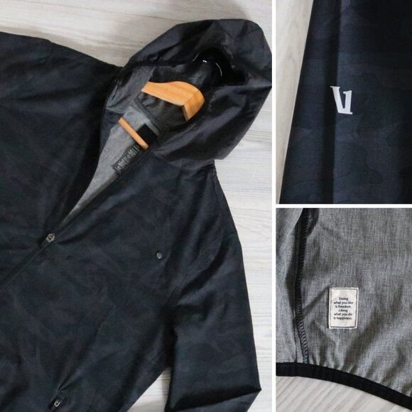 Vuori Other - Vuori Trainer Shell Jacket Charcoal Camo Men's M Performance Gym Full Zip V512